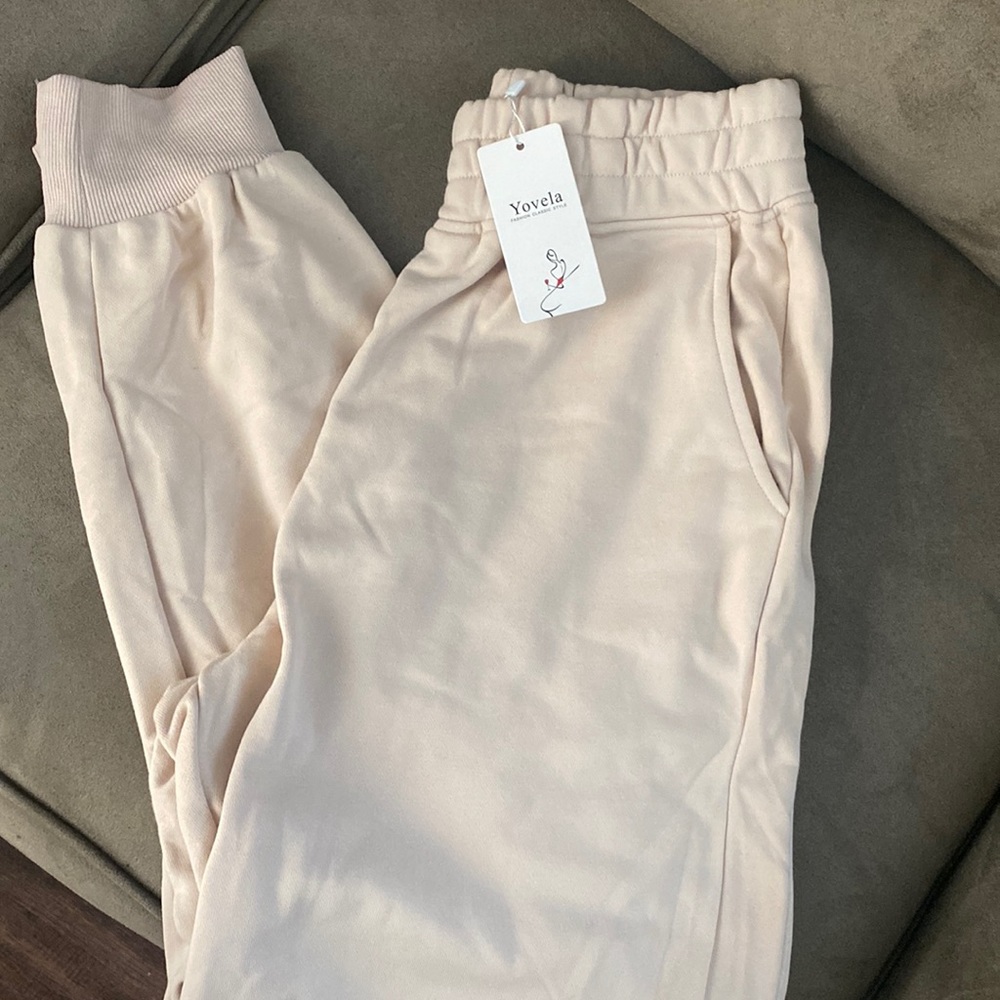 Tan sweat pants